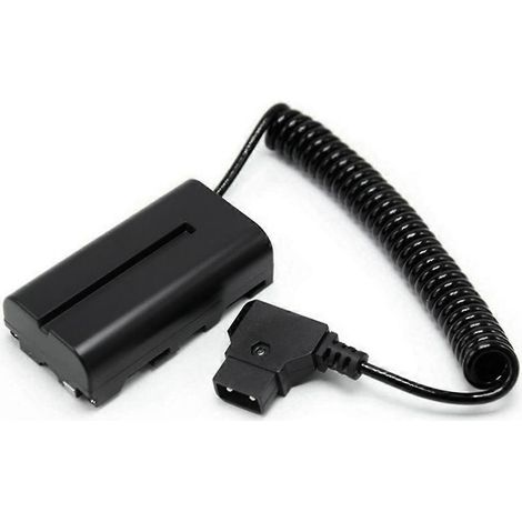 Câble factice de batterie spiralé D-Tap vers série L F550 pour moniteur de caméra Shinobi Small HD (1/4)