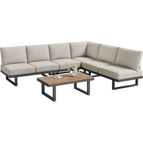 DINING-LOUNGESETEcksofa Couchtisch für Outdoor Garten