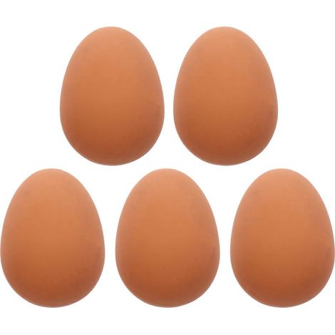 Lot de 5 jouets à mâcher créatifs pour animaux de compagnie, jolis jouets en forme d'œuf, œufs factices (kaki)-6X4CM-Khaki (1/3)