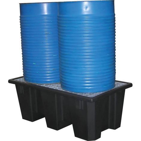 Bac de rétention emboîtable en PE 2 fûts 220L DRAKKAR (1/3)