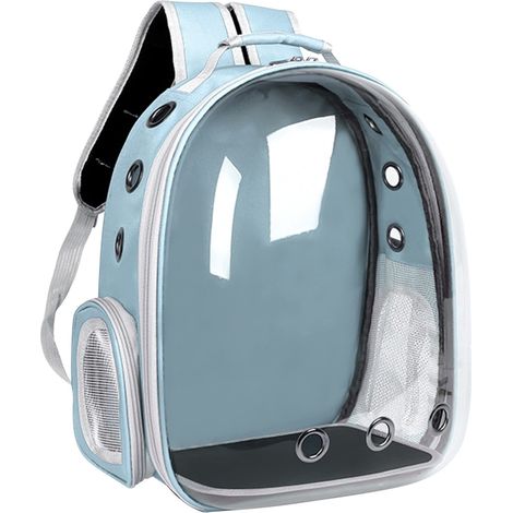 Sac à Dos pour Animaux de Compagnie - Capsule Transparente en ABS PC - Pour Chats et Chiots Moyens - Convient aux Voyages en Avion, Randonnée et Extérieur - 42 x 35 x 28 cm (1/5)
