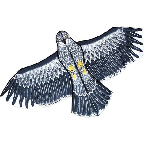 Greifvogel-Vogelscheuche, großer Falken-Drachen, Gartenvogelscheuche zum Schutz von Garten, Hof und Haus, einfach zu montieren, 140 x 70 cm (1/5)