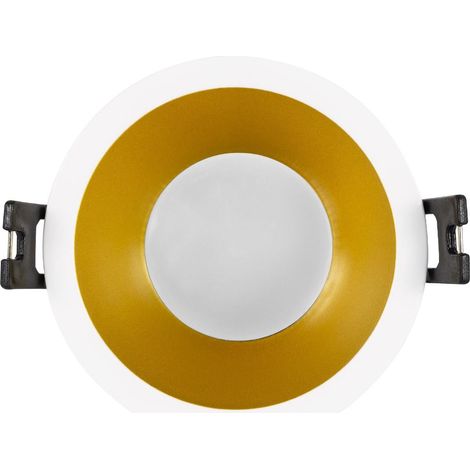 Aro Downlight Cónico Reflect para Bombilla LED GU10 / GU5.3 Corte Ø 75 mm Dorado