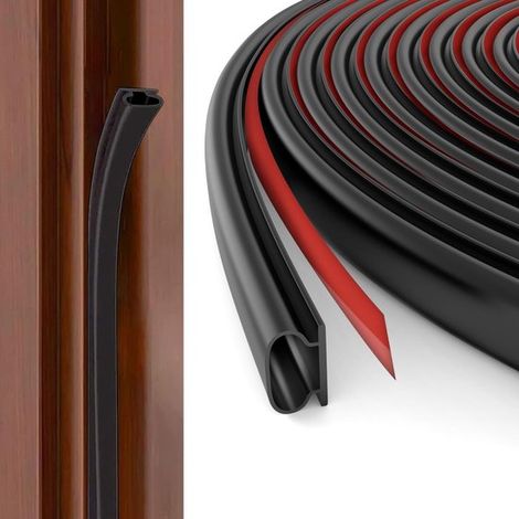 Allecto - Guarnizione in gomma per porte - Striscia di tenuta per porte - 6 pezzi (1/5)
