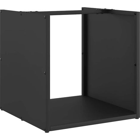Maison Exclusive - Portant de bois chauffage noir 40x40x40 cm (1/5)