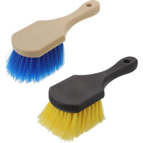 Brosse de Nettoyage de Plage Beige, Lot de 2 Pièces, Plastique Format Léger et Compact, pour Corps et Équipement de Beach-volley, Vacances D’