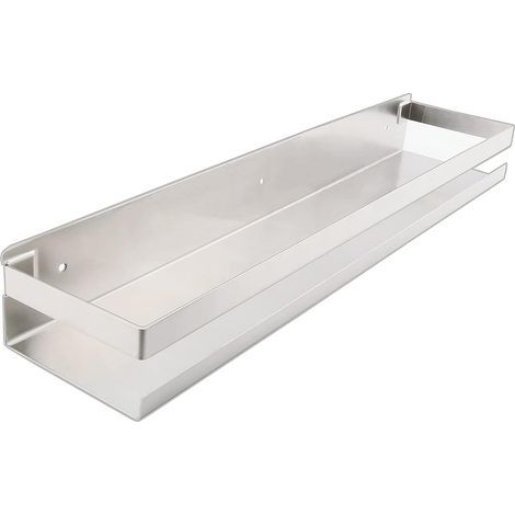 50 cm breites, bohrfreies Küchenregal mit Klebebefestigung zur Wandmontage, Gewürzregal aus Edelstahl 304, multifunktionales Regal für Küche und Bad. (1/5)