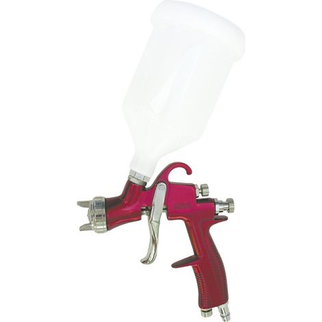 Adler Pistola de pintura LVLP 1.7mm AD-R500, herramienta profesional para acabados de pintura de alta precisión, tecnología LVLP, boquilla 1.7mm, diseño ergonómico, color metálico.