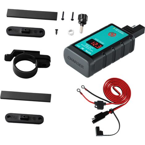 Prise de Chargeur avec Voltmètre 12 V - V pour Téléphone Bouton de (1/5)