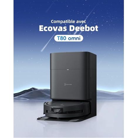 Kit de 21 Pièces de Rechange Compatibles avec l'aspirateur Ecovacs Deebot T80 Omni-1 Brosse Principale, 3 Brosse à Rouleau, 4 Filtres, 6 Sacs à Poussière, 6 Brosses Latérales et 1 Brosse de Nettoyage (1/3)