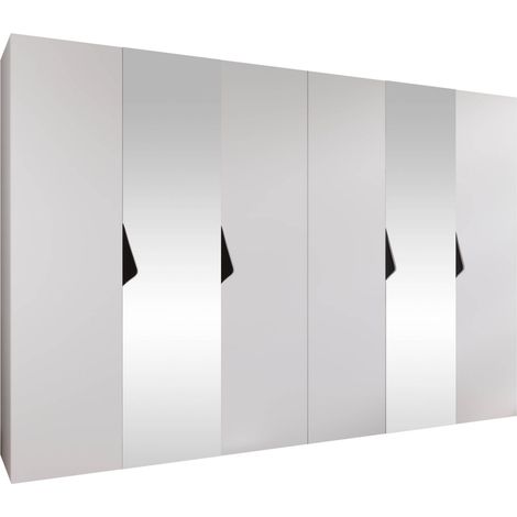 Armario Hartford 627, Blanco, 202x300x52cm, Puertas de armario: Con bisagras, Número de estantes: 0 (1/5)