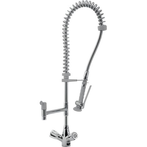 Douchette inox + robinet avec groupe mélangeur - Diamond (1/2)