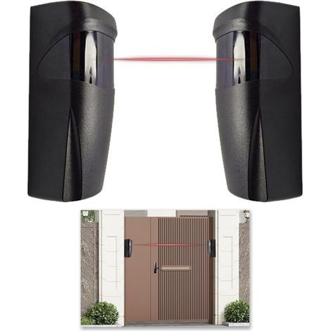 Paire de Photocellule Universelle 12/24V Capteur Infrarouge pour Portail Automatique, Compatible avec Systèmes de Contrôle d'Accès (1/4)