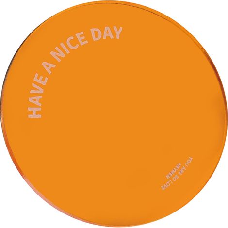 Dessous de verre minimalistes isolants thermiques décoratifs en acrylique orange pour accessoires publicitaires et décoration intérieure (1/5)
