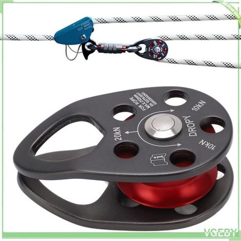 Poulie d'escalade - V GEBY - Poulie D'oscillation Fixe Simple en Métal Robuste - Charge lourde de 20KN (1/4)