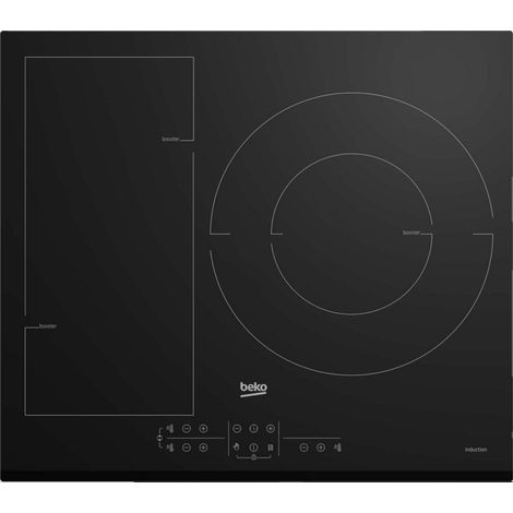 piano cottura induzione 60cm 3 fuochi 7200w nero - HII63201FMTB - Beko