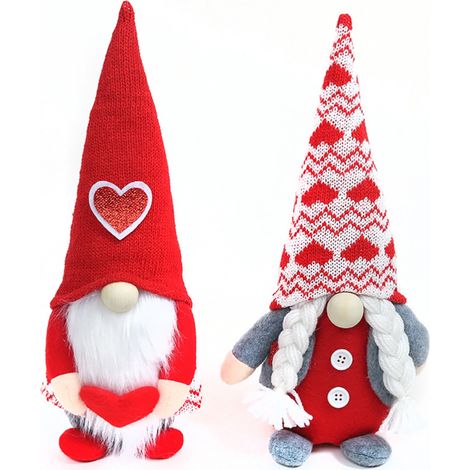 2-teilige Zwergenpuppe ohne Schrauben, Valentinstagsdeko, weiches Plüschtier, Geschenkidee (1/5)