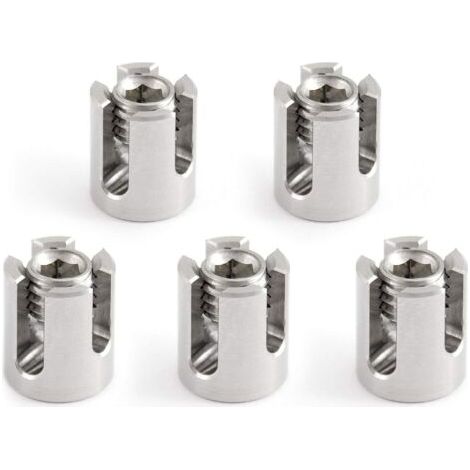 Lot de 5 serre-câbles en acier inoxydable AISI 316 – Pour câbles de 2 mm – Vis M8 filetées – Résistants à la corrosion (1/5)