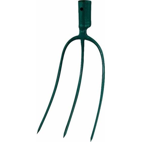 Fourche à foin douille 3 dents - 30 cm sans manche - Leborgne