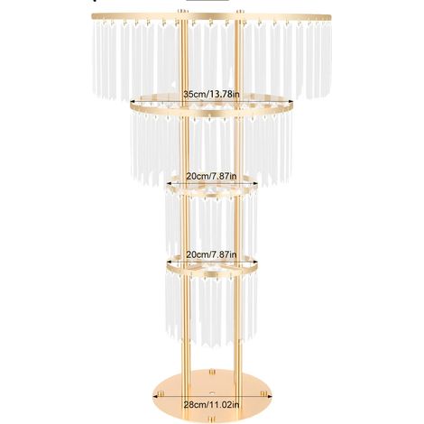 Stand de Fleurs, 4 Niveaux, Design Moderne, Or (1/2)