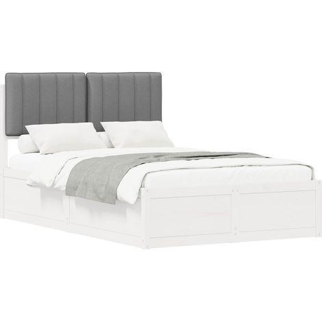 Maison Exclusive - Letto con Testiera Rivestita Grigio chiaro 120 x 190 cm (1/5)
