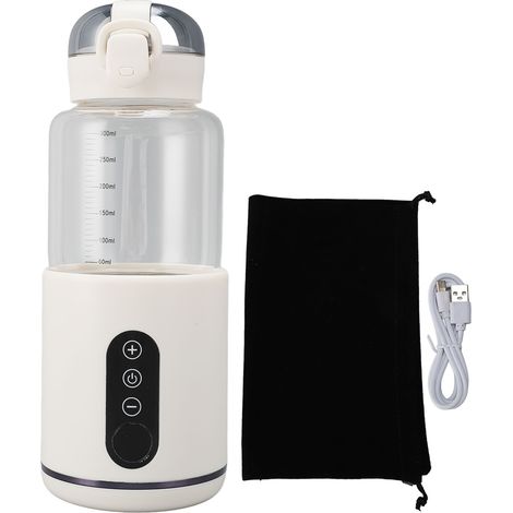 Soavoa Chauffe-Biberon Sans Fil Portable 300ml Acier Inoxydable Rechargeable USB pour Voyage et Extérieur (1/4)
