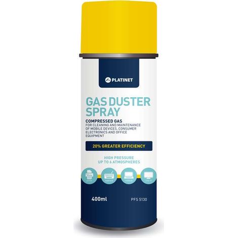 Spray di aria compressa 400m per la pulizia di apparecchiature d'ufficio, dispositivi elettronici, ecc. Platinet FS-5130