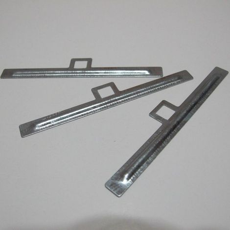 Ersatzteile aus verzinktem Eisen für vertikale Jalousien, 89 mm Metall-Montageplatten (10 Stück). (1/4)