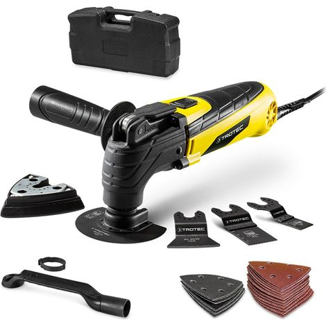TROTEC Utensile multifunzione PMTS 10-230V – 300 W, oscillazione 15 000-21 000 / min, angolo variabile, 12 posizioni, accessori inclusi (1/5)