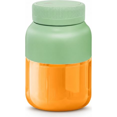 Blender portable rechargeable 1300 ml vert, gobelet à deux couvercles et bloc de 38 lames (1/5)