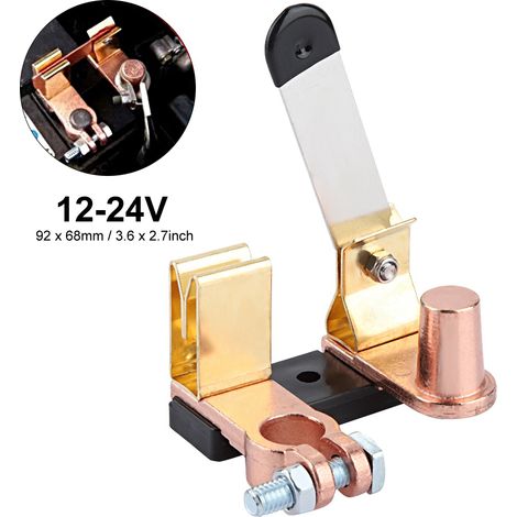 Déconnexion négative de la batterie en laiton, interrupteur à couteau vertical principal du véhicule, alimentation de la batterie (1/5)