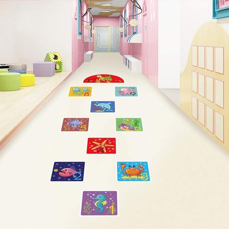 10 pegatinas, números, PVC, océano, suelo, habitación infantil (1/5)