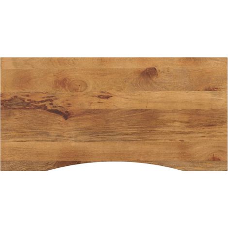 Schreibtischplatte mit Aussparung 120x60x2,5cm Massivholz Mango