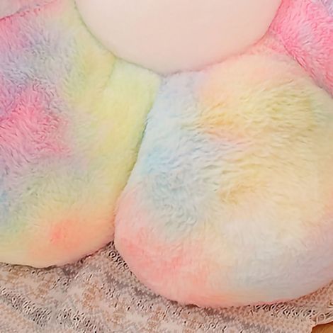 Coussin Fleur Peluche Doux Confortable Coloré 30cm 0,2Kg Cadeau Anniversaire Maison Canapé
