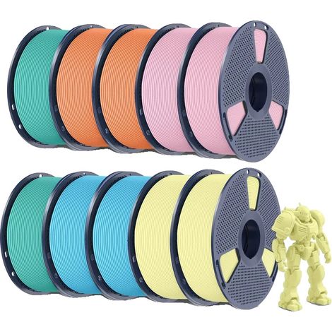 Filamento per stampante 3D, materiale ecologico, stampe resistenti, MIX 4 (1/2)