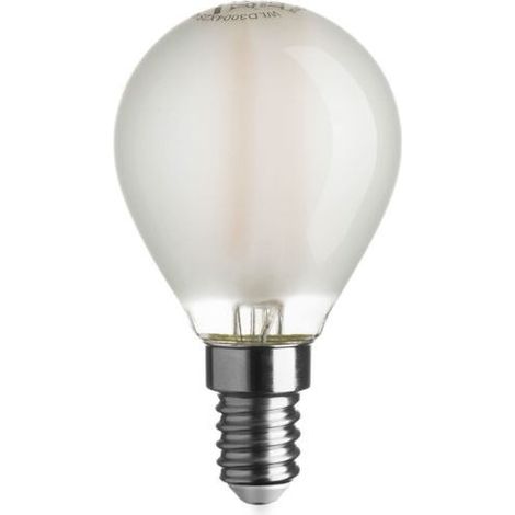 Ampoule LED Sphérique E14 4,5W – 470 lm – 4000 K – Verre Dépoli – Filament – Équivalente 40 W