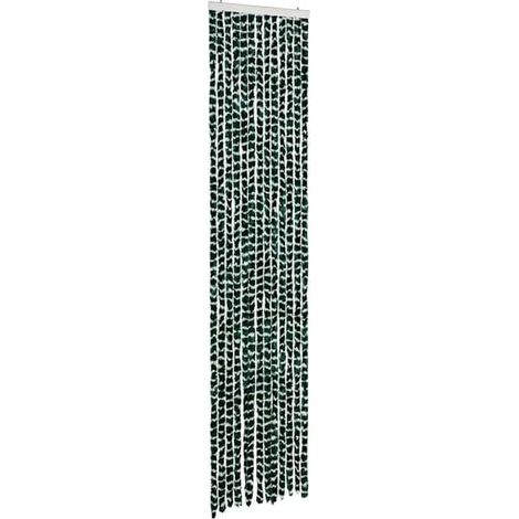 Moustiquaire verte et blanche, 56 x 185 cm, en chenille (1/5)