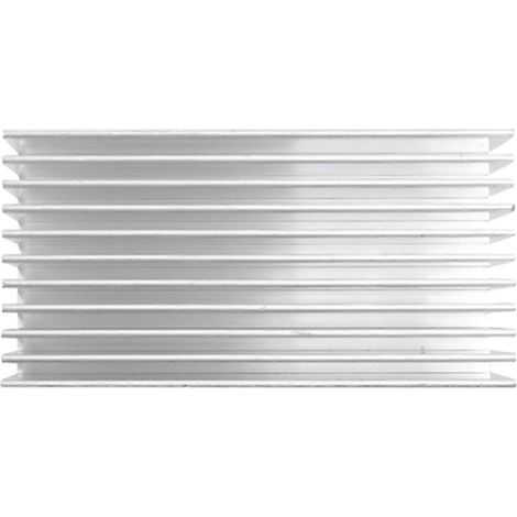 Dissipateur thermique de radiateur en aluminium argenté 100x50x30mm-- (1/5)