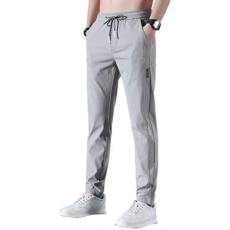 Schnelltrocknende, dehnbare Jogginghose für Herren, atmungsaktiv und kühl, mit Kordelzug. (1/3)