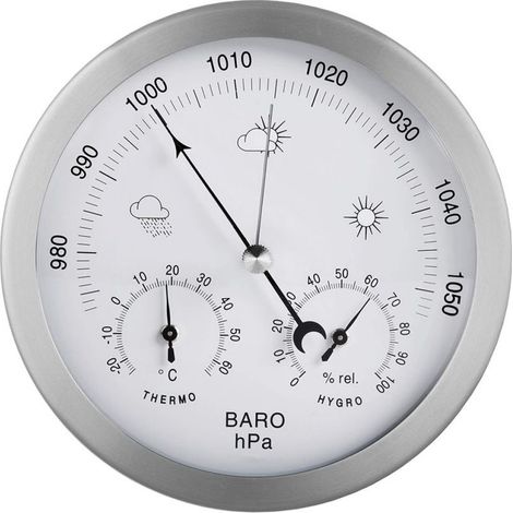 in Weather Station For Indoor and Outdoor Use Diameter Barometer Thermometer Hygrometer 13cm (1/5)