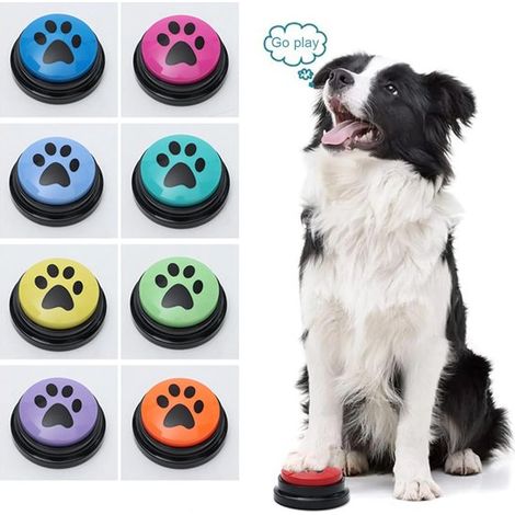 Jouet pour Chien - Buzzer avec Boutons Enregistrables - 8 Boutons pour la Communication Canine - Fonction D'enregistrement - Bouton Vocal (1/5)