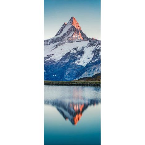 Panneau mural douche en alu-composite VIPANEL - Inspiration Nature Décor Reflet Montagne - Finition Brillant - 100x255cm (1/5)
