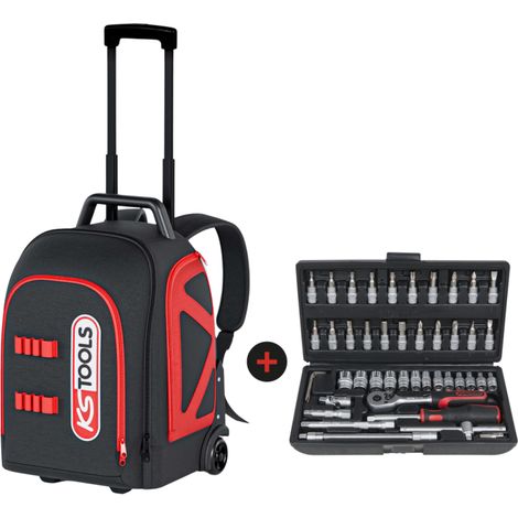 Sac ROLLBAG + coffret de douilles 1/4'' - CHROMEmat - 46 pièces