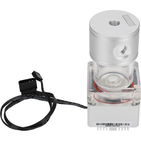 Kit de réservoir de pompe de refroidissement à eau intégrée pour ordinateur PUB FS6MA-14, débit de 800 l/h, hauteur de refoulement de 4 mètres (argent) (1/5)