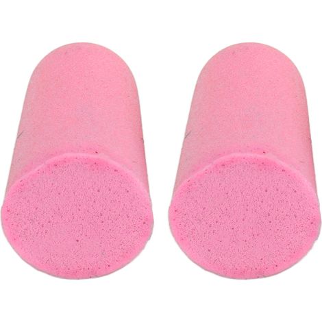 Bouchons d'oreilles en mousse, 2 pièces, isolation phonique, prévention du bruit, utilisation domestique, rose (1/5)