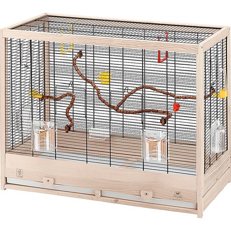 Ferplast GIULIETTA 6 Gabbia in legno FSC per canarini e uccelli esotici. Variante GIULIETTA 6 - Misure: 81 x 41 x h 64 cm - (1/4)