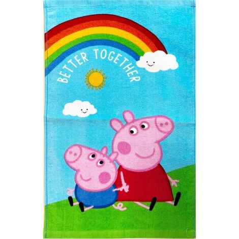 Serviette Peppa Pig, gant de toilette, 30 x 50 cm