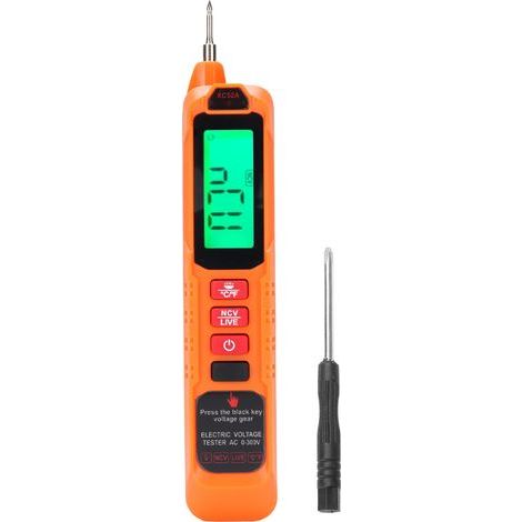 Testeur de tension 12V-300V, écran LCD, alarme sonore, stylo détecteur multifonctionnel à haute efficacité AC (1/5)
