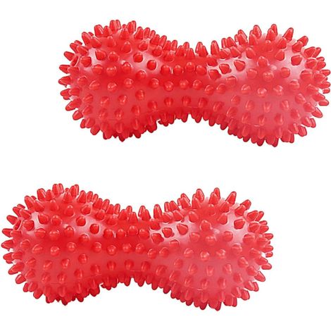 Set of 2 Massage Balls, Peanut Shape, Mini Muscle Massager for Back, Shoulder, Neck and Legs for Pain Relief and Fascia Relaxation, 5.71 x 2.36 x 2.36 Inches (1/5)