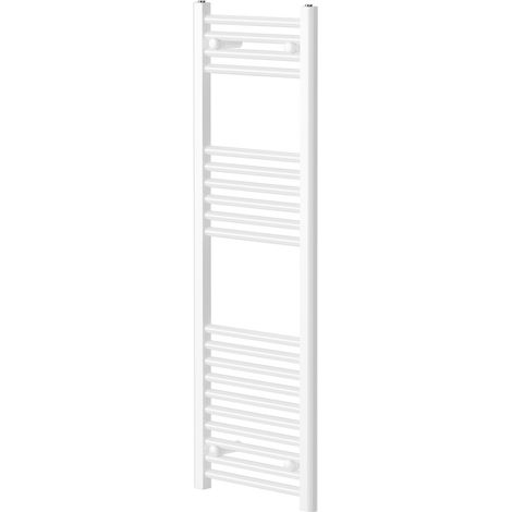 Pizarro White 1200mm x 400mm Straight Heated Towel Rail (1/5)